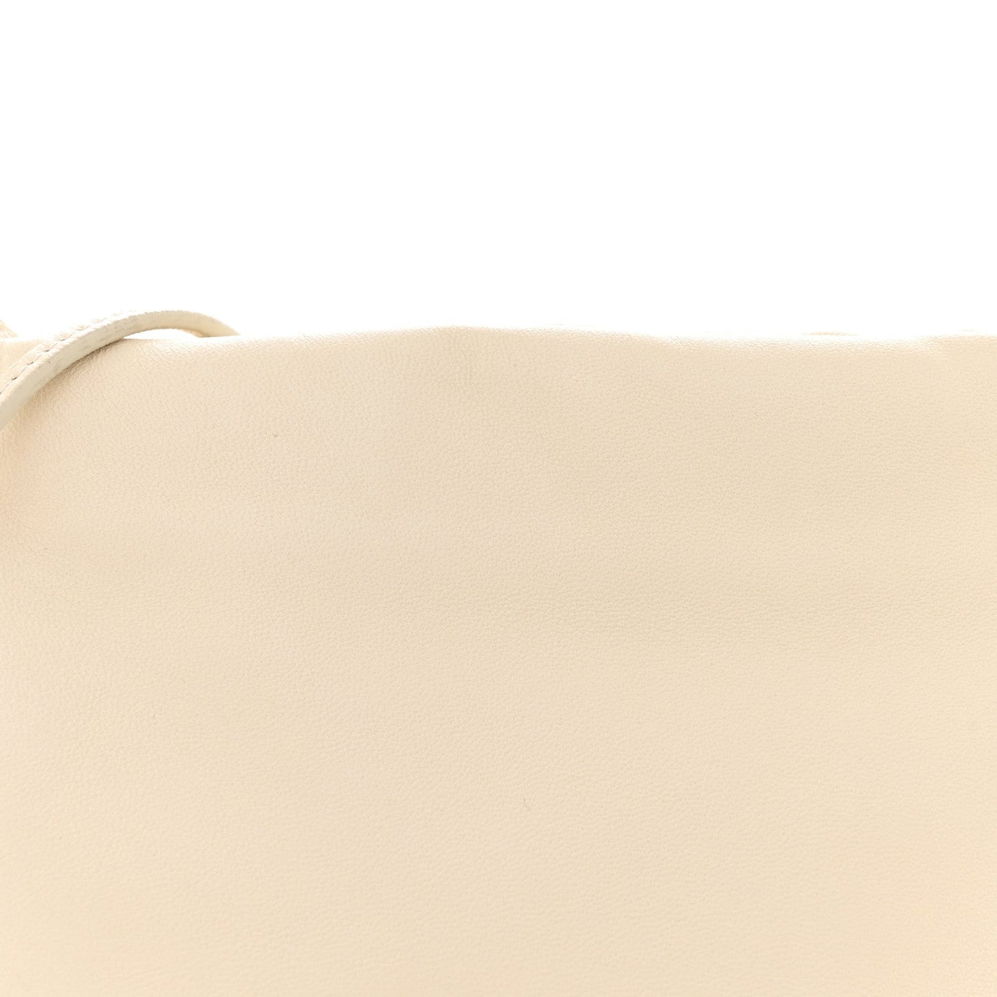 Grained Calfskin Bourse Clutch Ivory