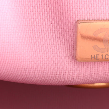 Calfskin Quilted Small Messenger Flap Light Pink