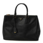 Saffiano Large Galleria Double Zip Tote Black