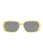 Alaia Womens Square/Rectangle Yellow Yellow Grey Fashion Designer Eyewear