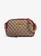 Gucci Marmont Chain Shoulder Beige / Red Canvas Small