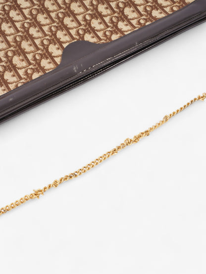 Christian Dior Diorissimo Clutch Brown Canvas