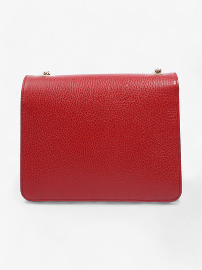 Gucci Interlocking Chain Shoulder Red Calfskin Leather Small