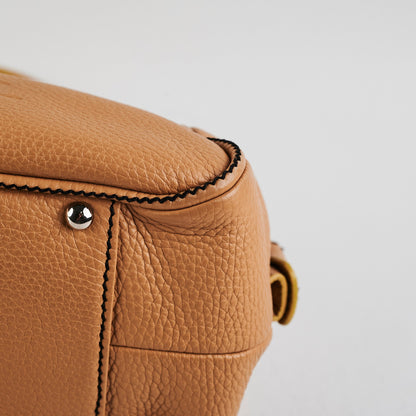 Chanel Boston Beige Caviar Shoulder Bag