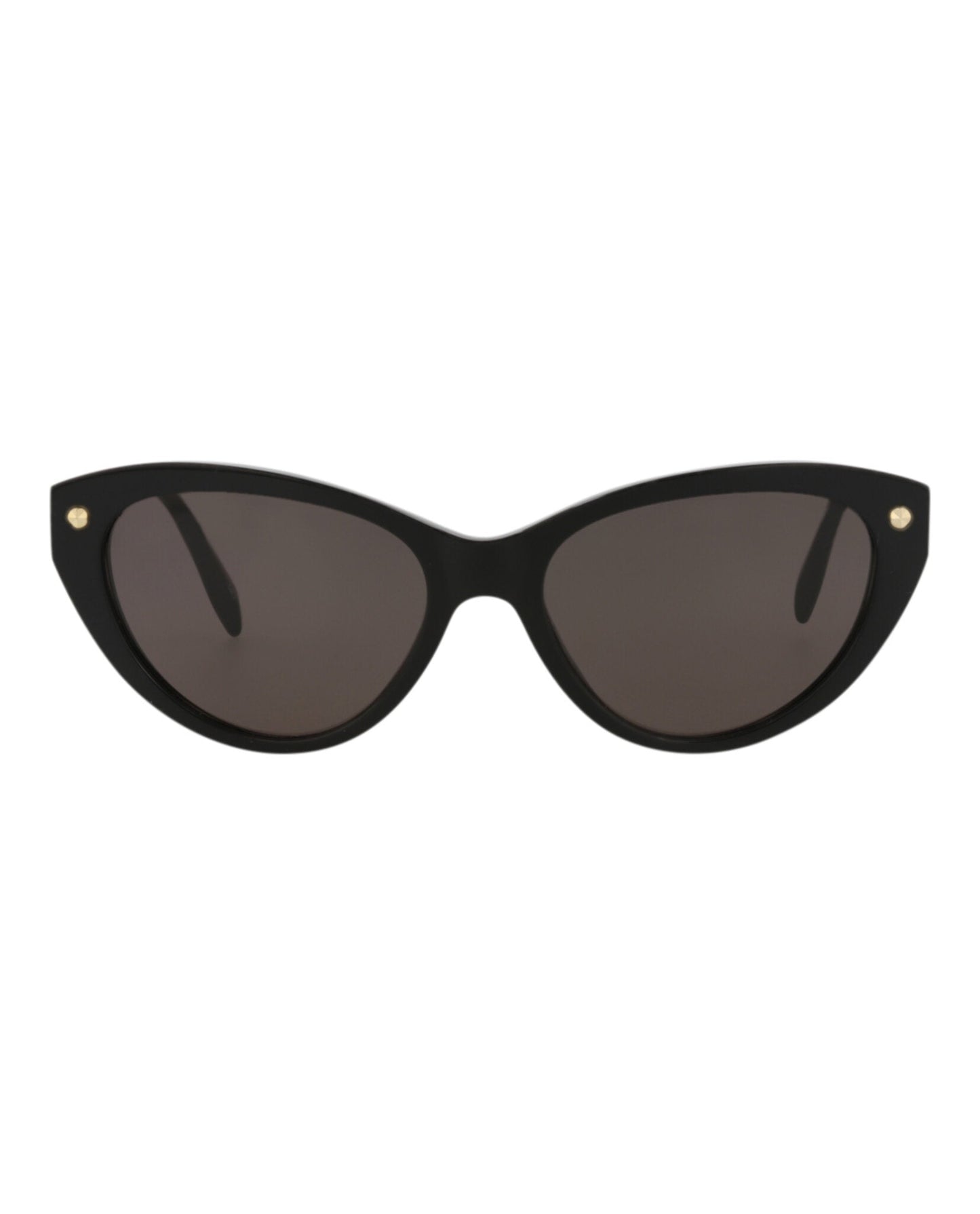 Alexander McQueen Womens Cat Eye Black Black Grey Fashion Designer Eyewear