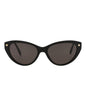 Alexander McQueen Womens Cat Eye Black Black Grey Fashion Designer Eyewear