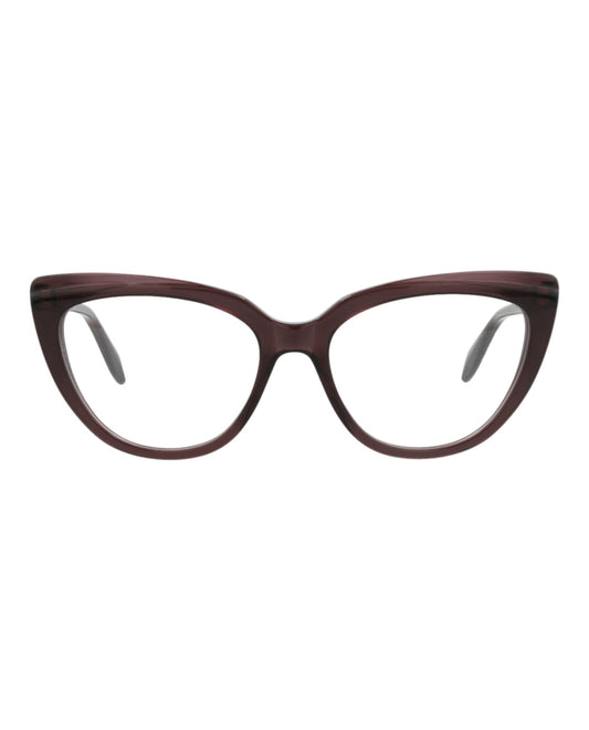 Alexander McQueen Womens Cat Eye Violet Violet Transparent Fashion Designer Eyewear