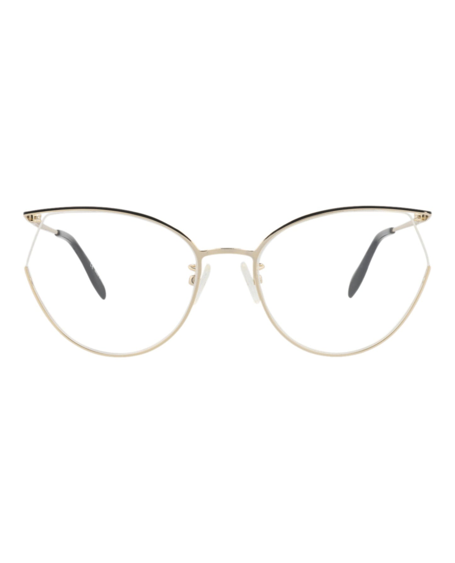 Alexander McQueen Womens Cat Eye Gold Gold Transparent Fashion Designer Eyewear