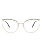 Alexander McQueen Womens Cat Eye Gold Gold Transparent Fashion Designer Eyewear