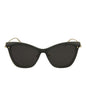 Alexander McQueen Womens Cat Eye Grey Gold Smoke Fashion Designer Eyewear