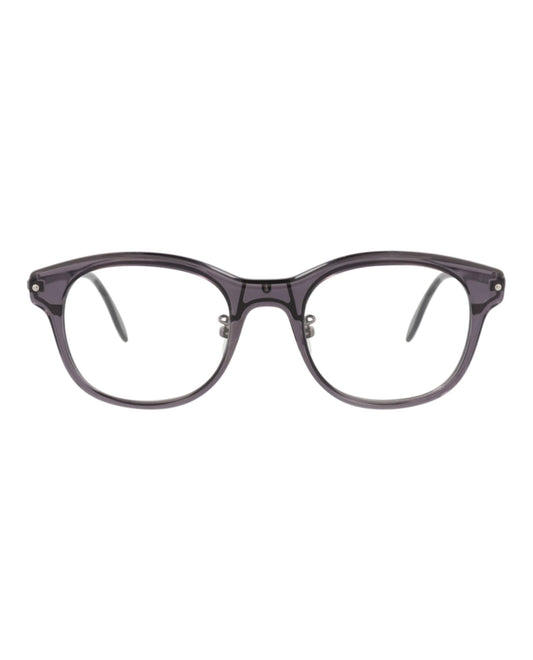 Alexander McQueen Mens Round/Oval Grey Ruthenium Transparent Fashion Designer Eyewear