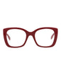 Alexander McQueen Womens Square/Rectangle Red Red Transparent Fashion Designer Eyewear