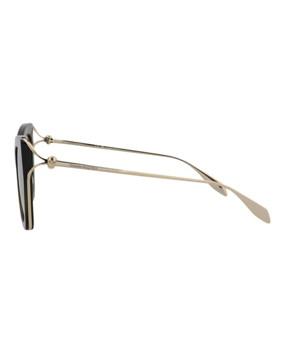 Alexander McQueen Womens Cat Eye Green Gold Green Fashion Designer Eyewear