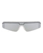 Balenciaga Unisex Shield/Wrap White White Silver Fashion Designer Eyewear