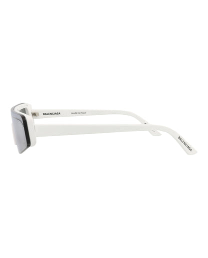 Balenciaga Unisex Shield/Wrap White White Silver Fashion Designer Eyewear