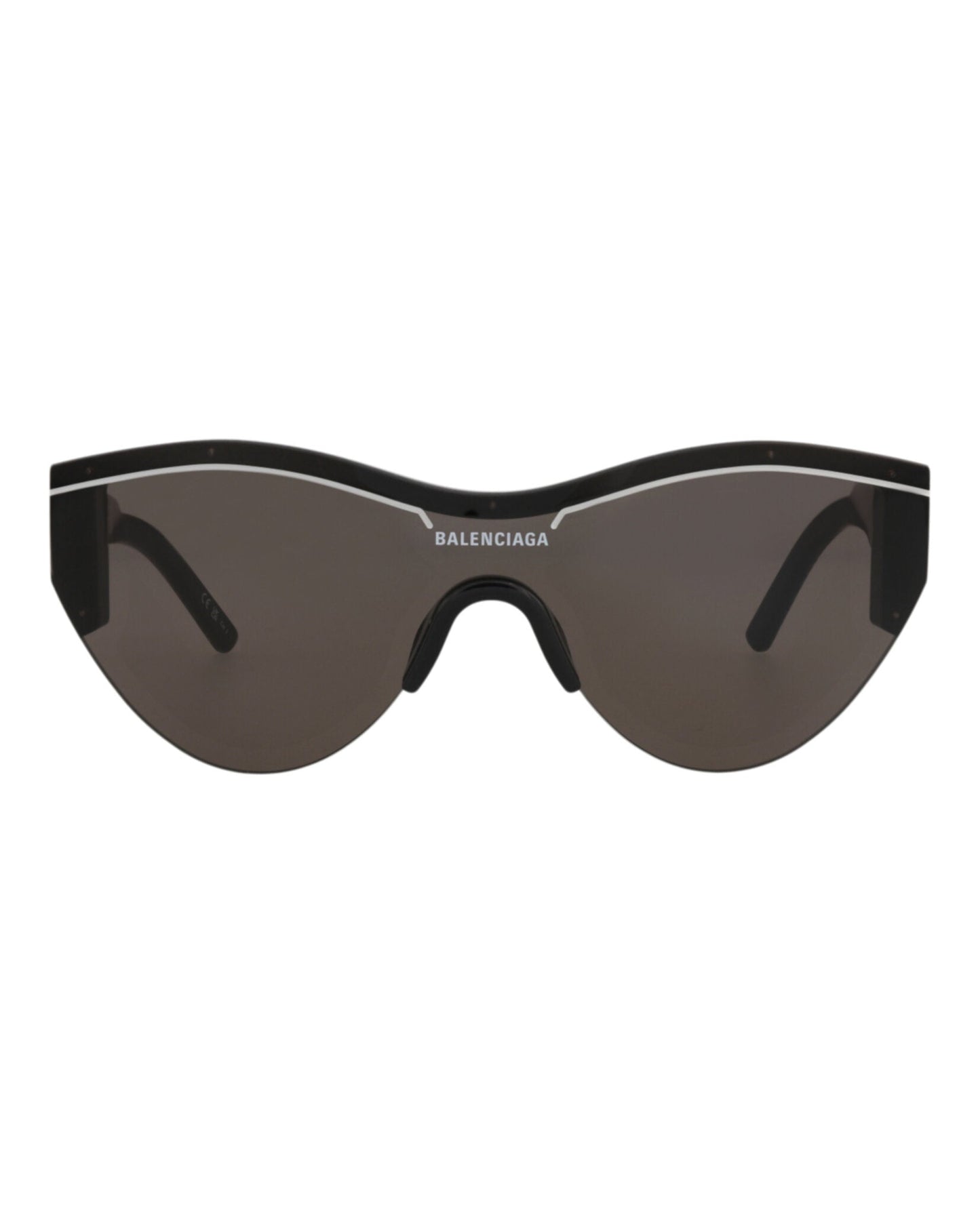 Balenciaga Unisex Shield/Wrap Black Black Grey Fashion Designer Eyewear