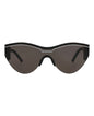 Balenciaga Unisex Shield/Wrap Black Black Grey Fashion Designer Eyewear