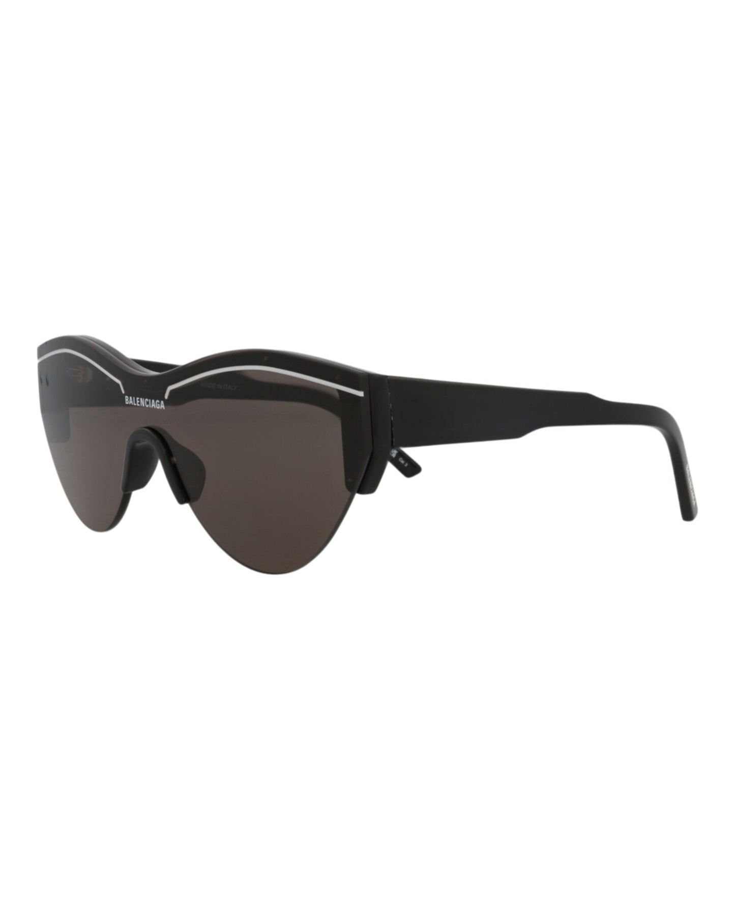 Balenciaga Unisex Shield/Wrap Black Black Grey Fashion Designer Eyewear
