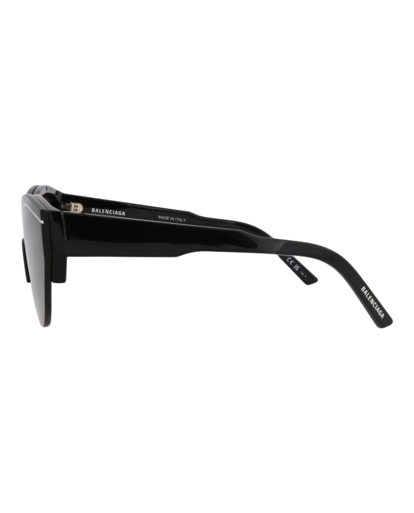 Balenciaga Unisex Shield/Wrap Black Black Grey Fashion Designer Eyewear