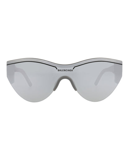 Balenciaga Unisex Shield/Wrap Grey Grey Silver Fashion Designer Eyewear