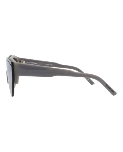 Balenciaga Unisex Shield/Wrap Grey Grey Silver Fashion Designer Eyewear