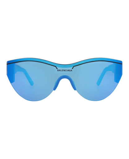 Balenciaga Unisex Shield/Wrap Light Blue Light Blue Blue Fashion Designer Eyewear