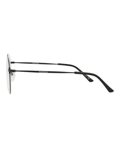 Balenciaga Unisex Round/Oval Black Black Transparent Fashion Designer Eyewear
