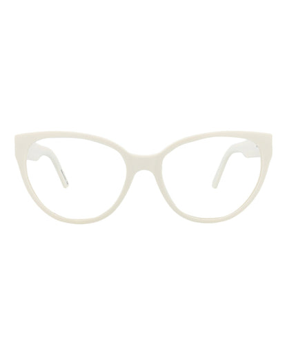 Balenciaga Womens Cat Eye White White Transparent Fashion Designer Eyewear