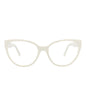 Balenciaga Womens Cat Eye White White Transparent Fashion Designer Eyewear