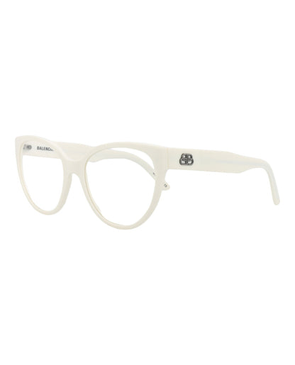 Balenciaga Womens Cat Eye White White Transparent Fashion Designer Eyewear