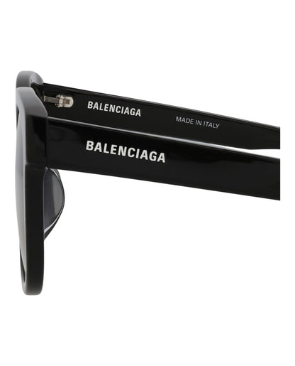 Balenciaga Unisex Square/Rectangle Black Black Grey Fashion Designer Eyewear