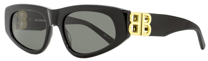 Balenciaga Cateye Sunglasses BB0095S 001 Black/Gold 53mm 0095 Black Gold