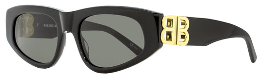 Balenciaga Cateye Sunglasses BB0095S 001 Black/Gold 53mm 0095 Black Gold