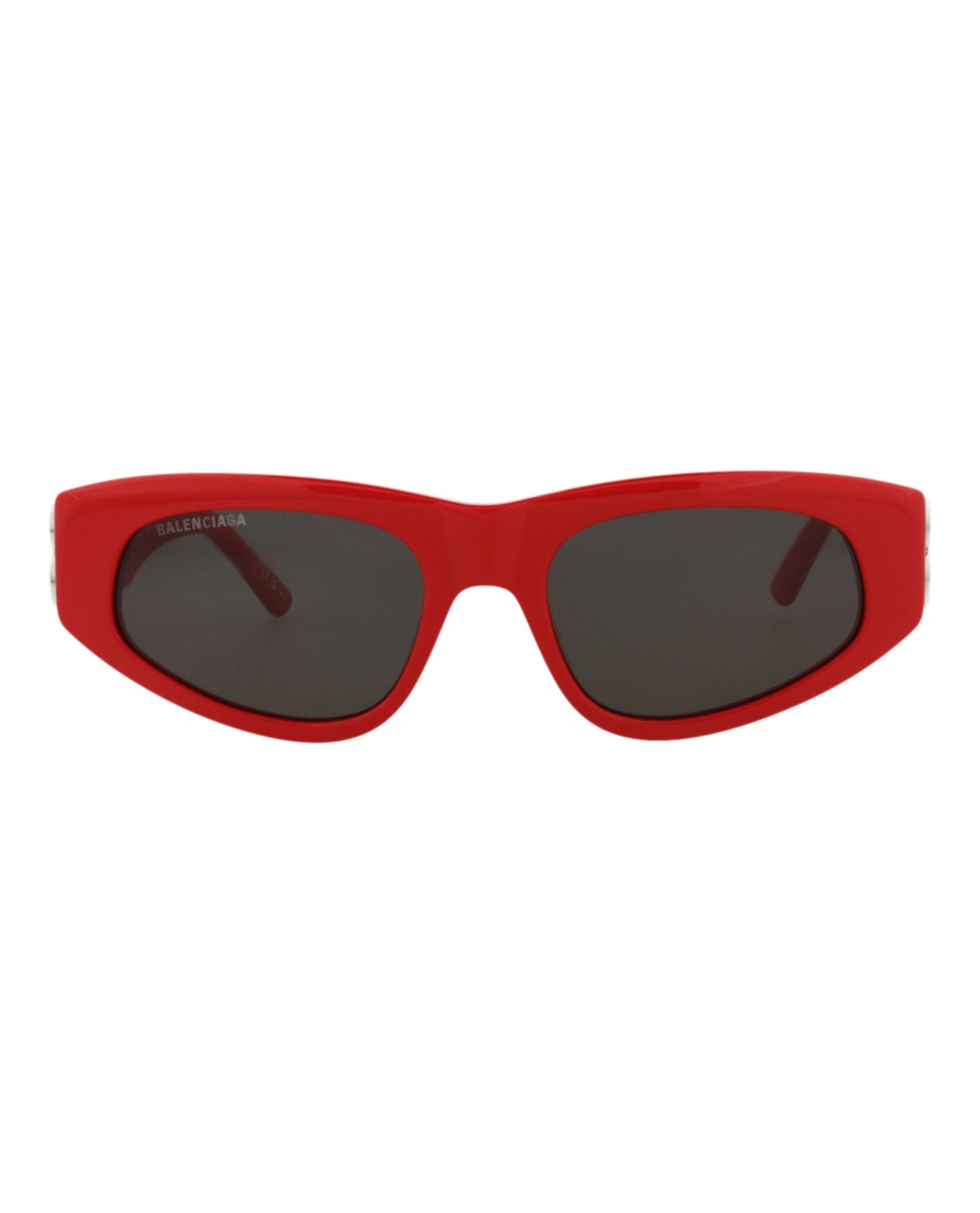 Balenciaga Womens Cat Eye Red Silver Grey Fashion Designer Eyewear