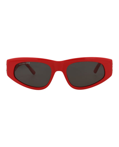 Balenciaga Womens Cat Eye Red Silver Grey Fashion Designer Eyewear