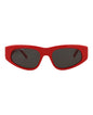 Balenciaga Womens Cat Eye Red Silver Grey Fashion Designer Eyewear