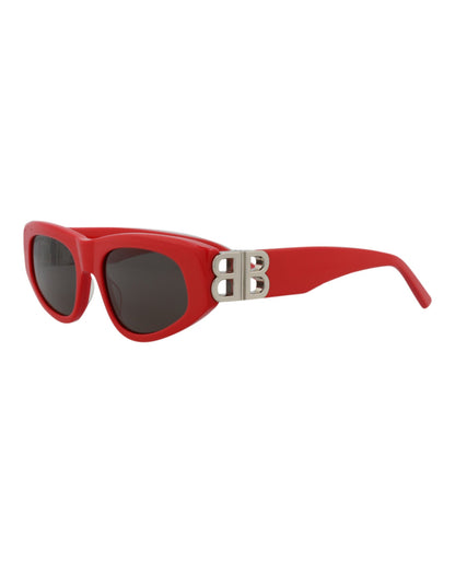 Balenciaga Womens Cat Eye Red Silver Grey Fashion Designer Eyewear