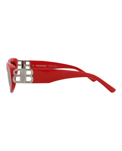 Balenciaga Womens Cat Eye Red Silver Grey Fashion Designer Eyewear