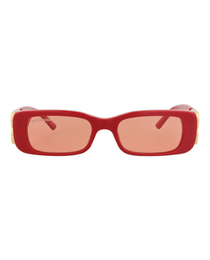 Balenciaga Womens Square/Rectangle Red Gold Red Fashion Designer Eyewear
