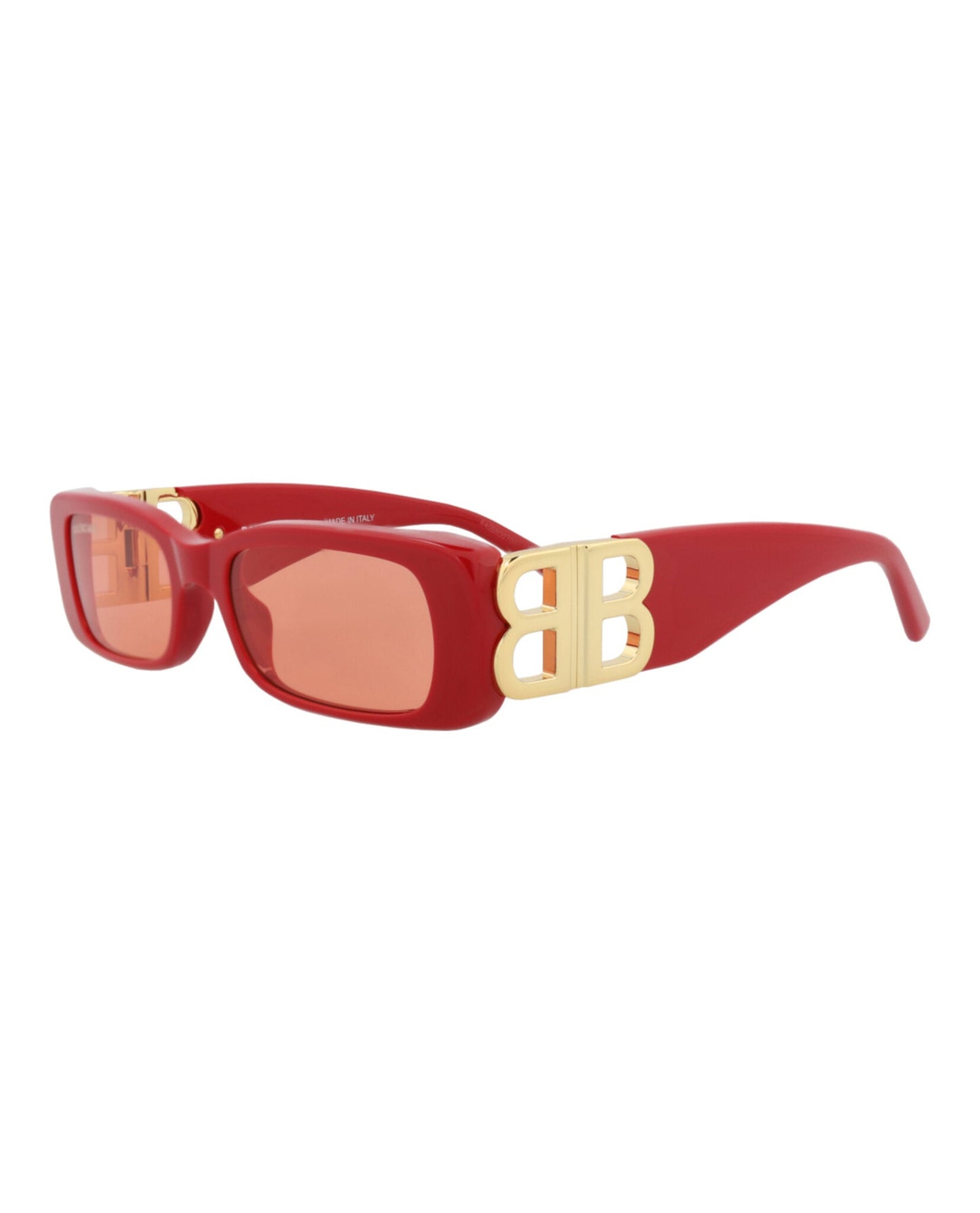 Balenciaga Womens Square/Rectangle Red Gold Red Fashion Designer Eyewear