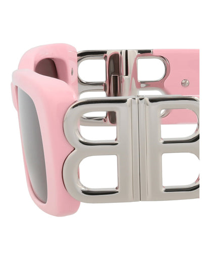 Balenciaga Womens Square/Rectangle Pink Silver Grey Fashion Designer Eyewear