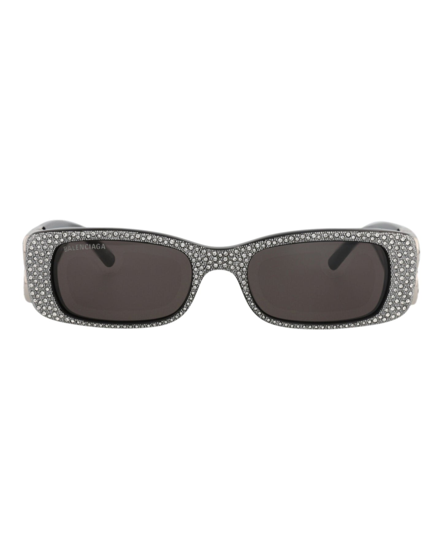 Balenciaga Womens Square/Rectangle Black Silver Grey Fashion Designer Eyewear