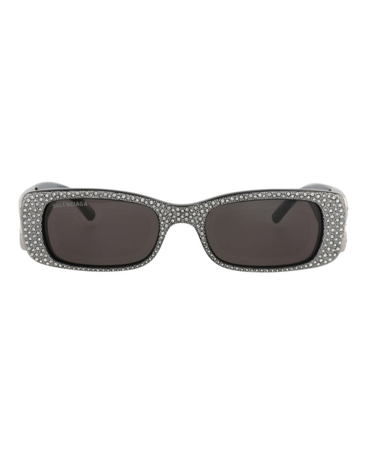 Balenciaga Womens Square/Rectangle Black Silver Grey Fashion Designer Eyewear