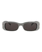 Balenciaga Womens Square/Rectangle Black Silver Grey Fashion Designer Eyewear