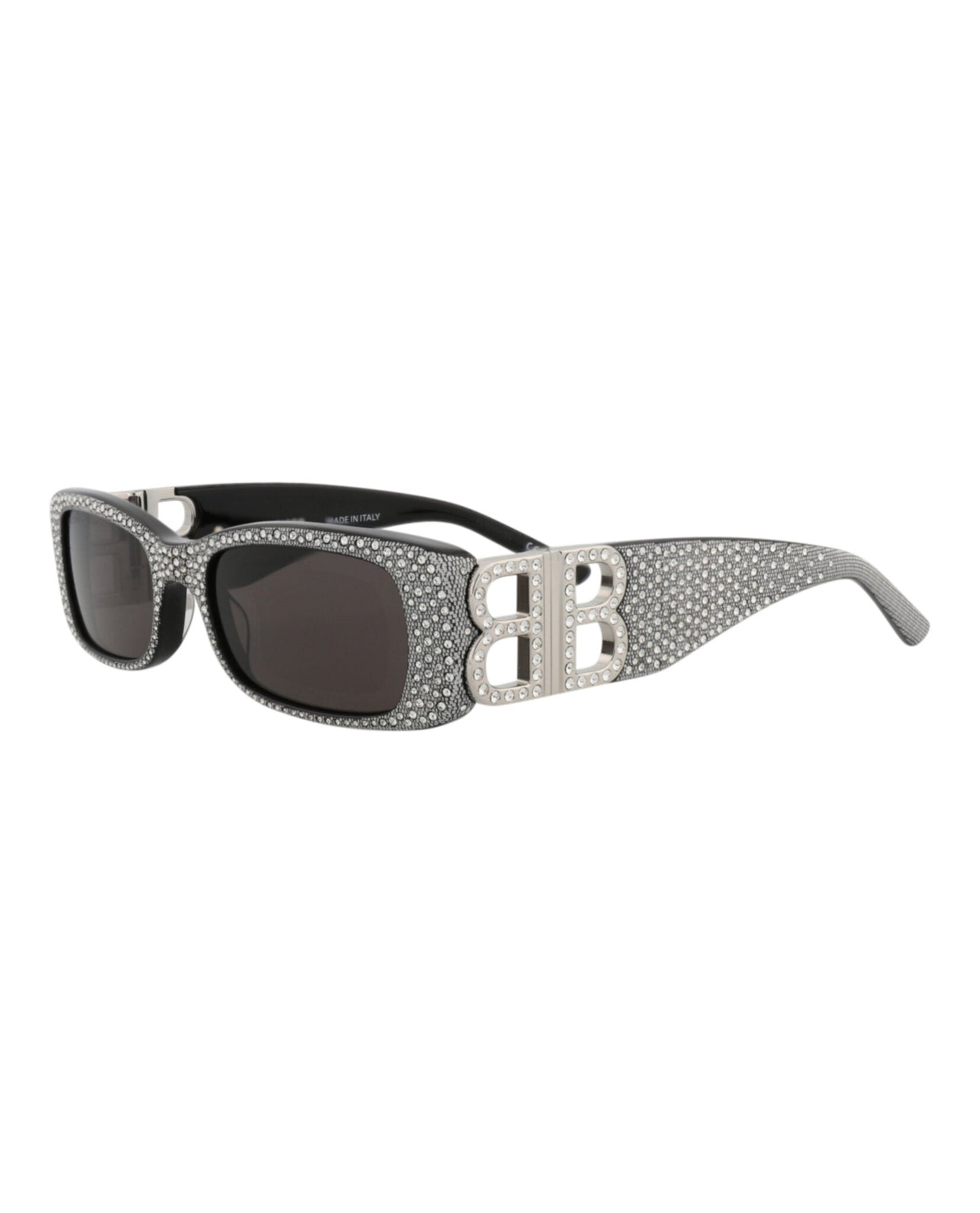 Balenciaga Womens Square/Rectangle Black Silver Grey Fashion Designer Eyewear