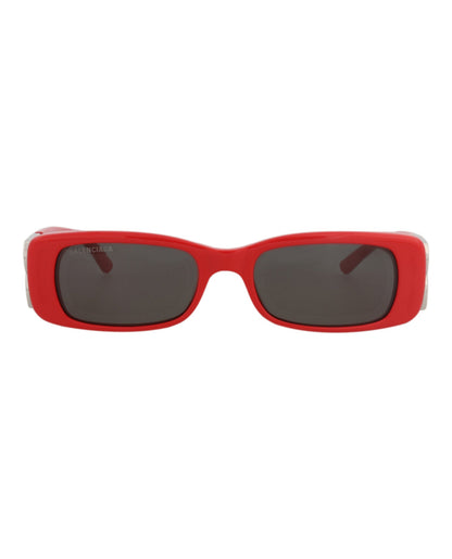 Balenciaga Womens Square/Rectangle Red Silver Grey Fashion Designer Eyewear