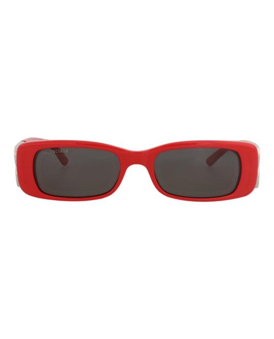 Balenciaga Womens Square/Rectangle Red Silver Grey Fashion Designer Eyewear