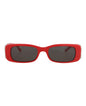 Balenciaga Womens Square/Rectangle Red Silver Grey Fashion Designer Eyewear