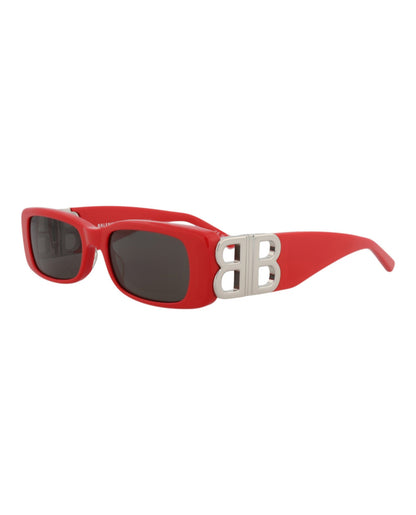 Balenciaga Womens Square/Rectangle Red Silver Grey Fashion Designer Eyewear