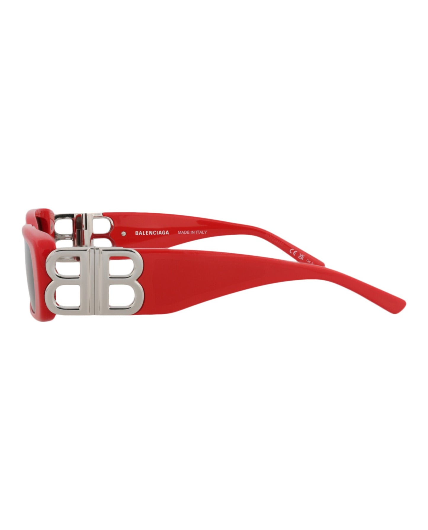 Balenciaga Womens Square/Rectangle Red Silver Grey Fashion Designer Eyewear